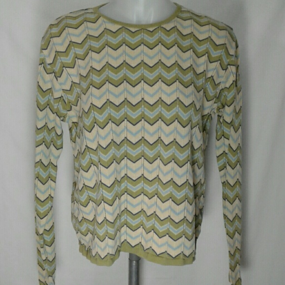 Twinset Liz Claiborne - Débardeur Et Cardigan Olive/beige Motif Argyle, Taille S, Excellent état
